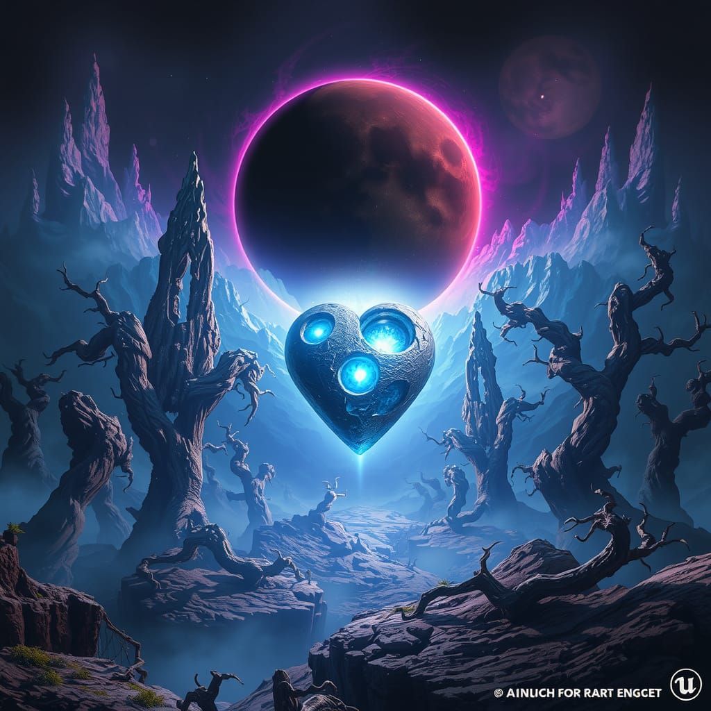 Mystical Heart of the World Under Black Sun