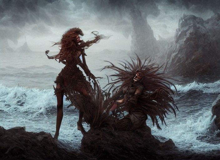 Steampunk Shore in Epic Fantasy Style