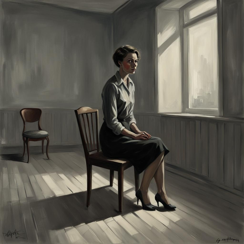 Sinister Woman in Russian Asylum by Rutkowski