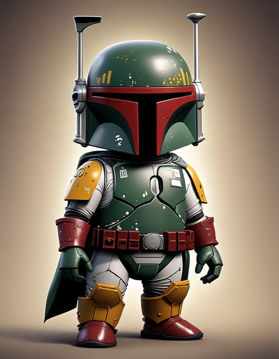 Surreal Ghibli-Inspired Boba Fett Character