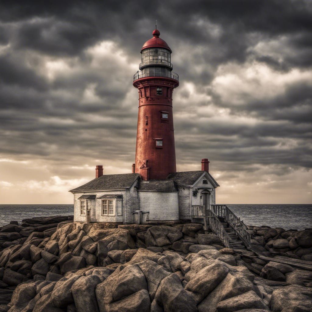 Hyperrealistic Lighthouse with Intricate Details