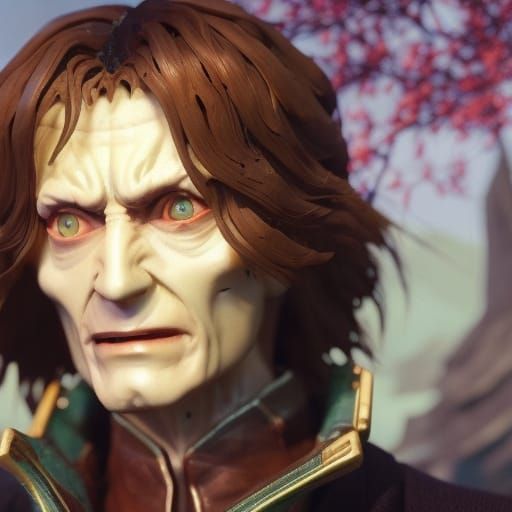 Hyperdetailed Demigod Portrait in Mixed Media Style