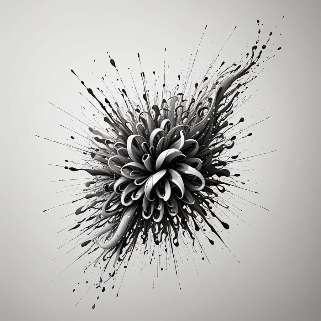 Abstract Swirling Red Forms in Dynamic Motion