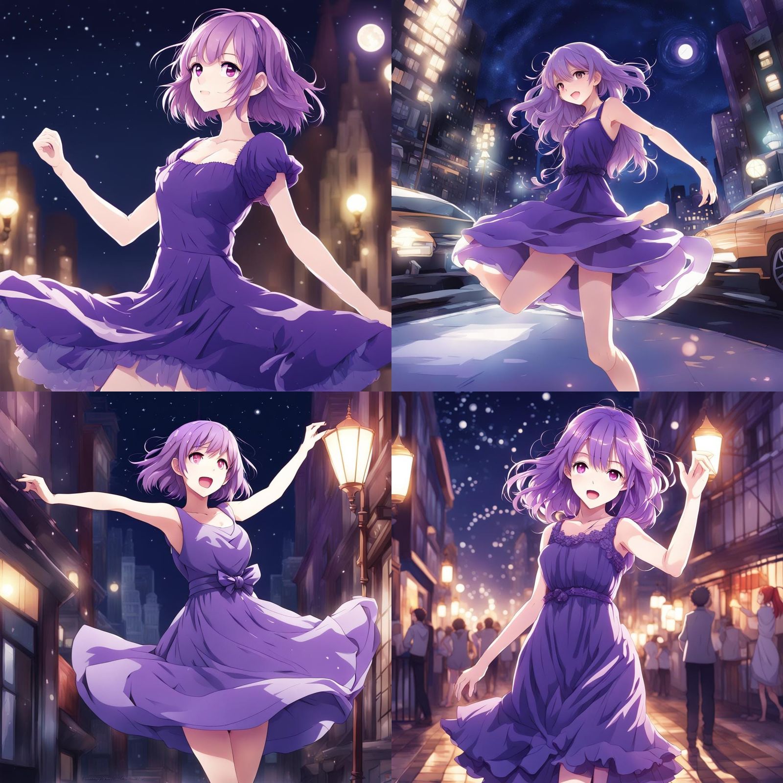 Girl Dancing at Midnight: Anime Key Visual