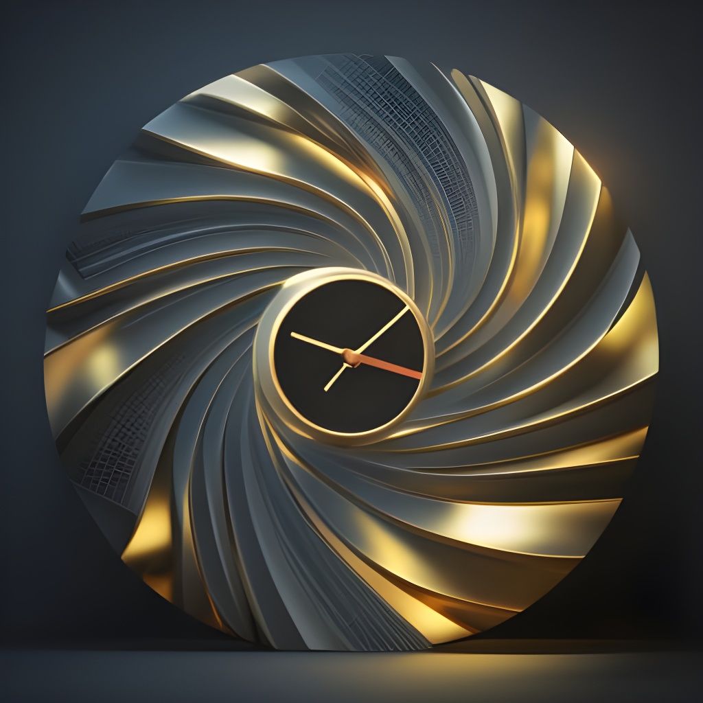 Intricate Clock in Hyperrealistic Style