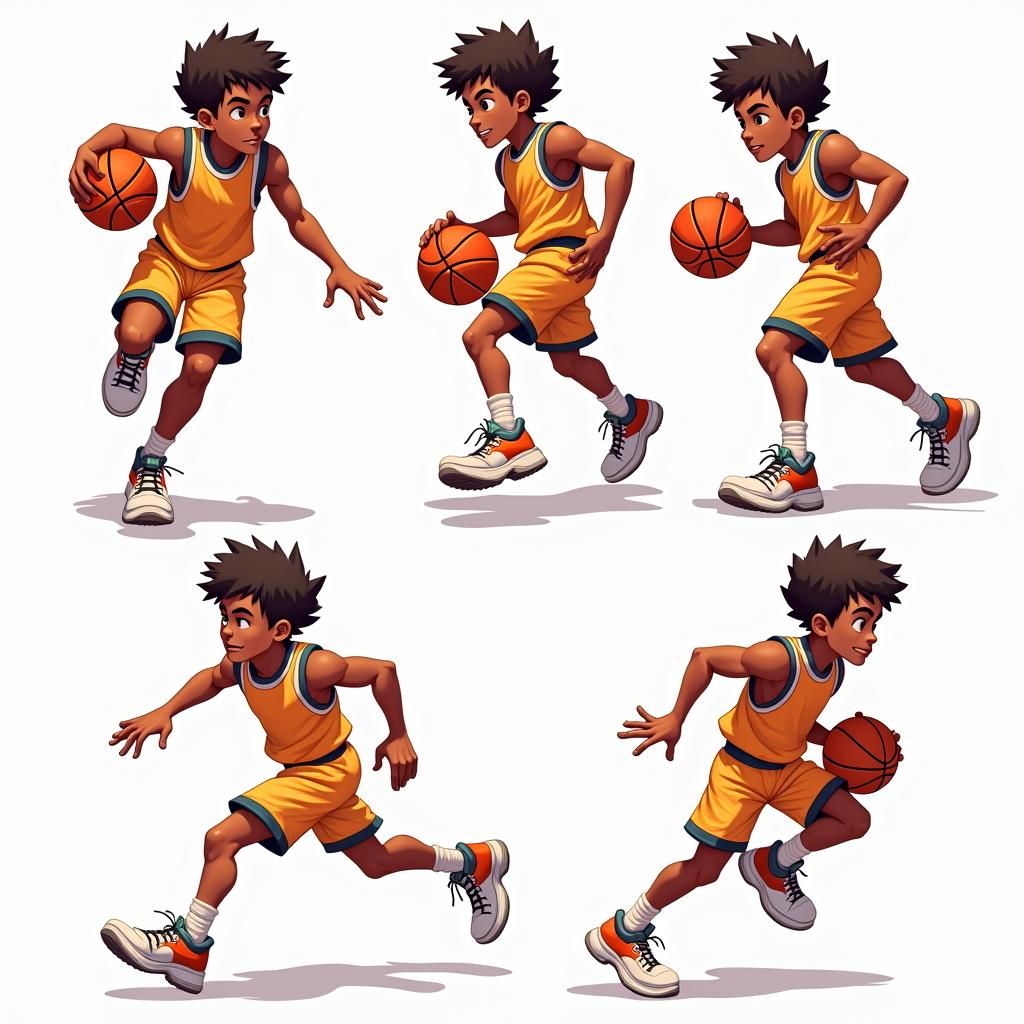 Dynamic Basketball Player in 16-bit Pixel Art