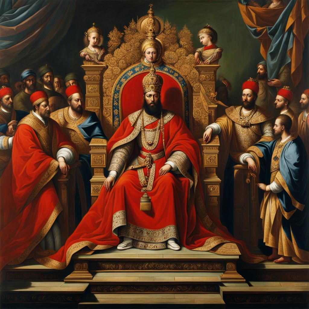 King on Throne: An Allegory of Unchecked Pride