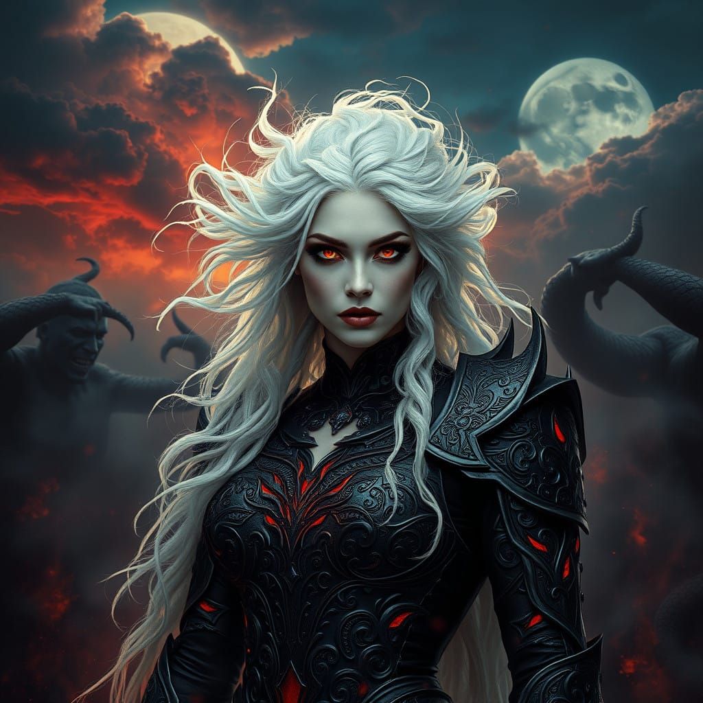 Sensual Goddess in Dark, Gothic Splendor