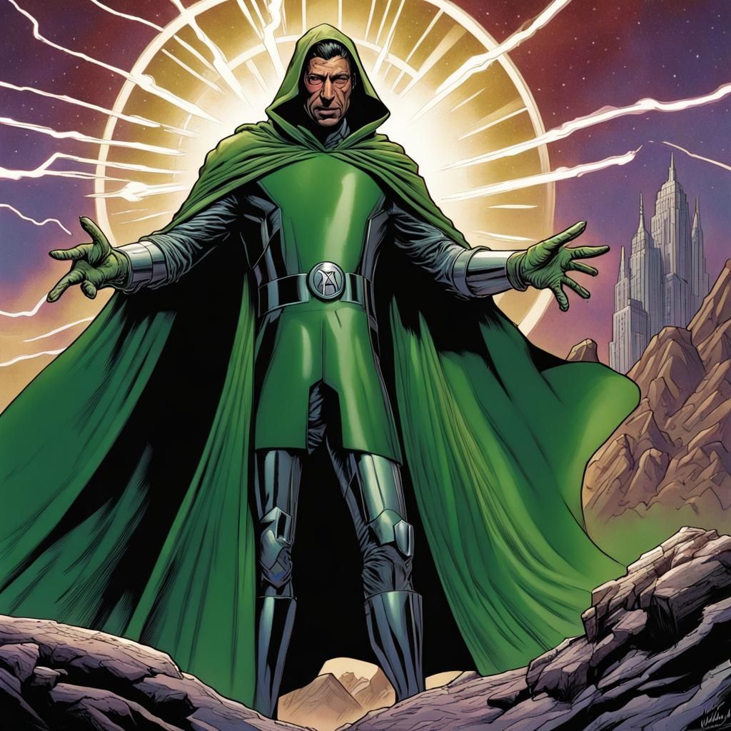 Jeff Goldblum as Dr. Doom Comic Book Art
