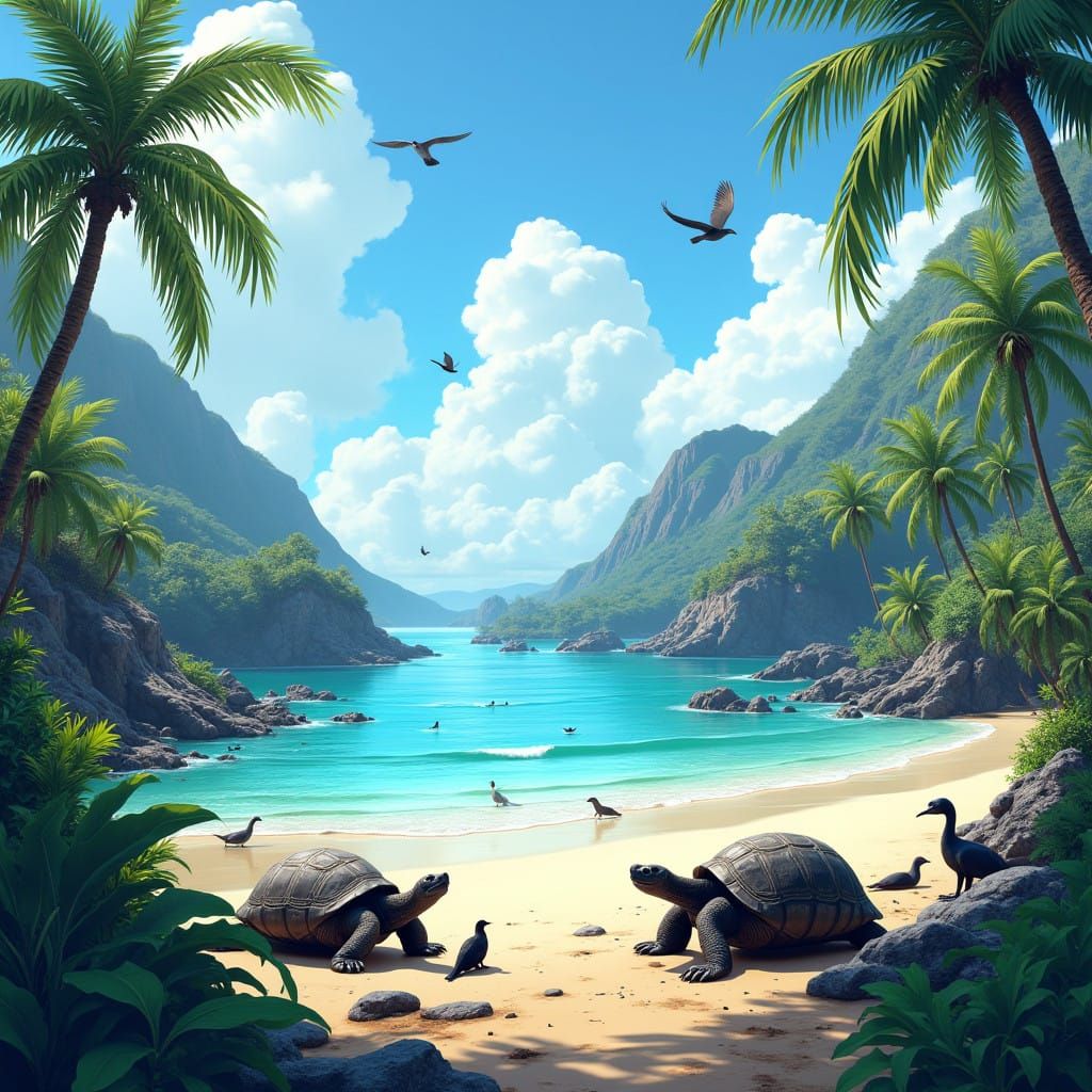 Stunning Galápagos Islands Landscape in Tropical Paradise