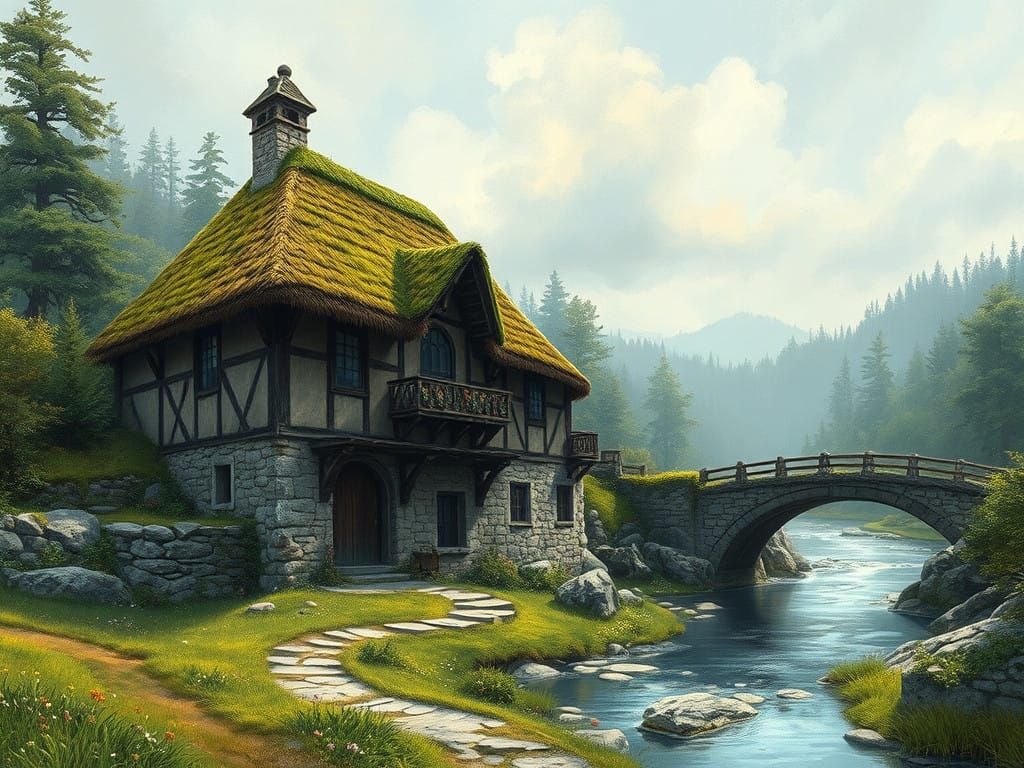 Medieval Masterpiece in a Serene River Valley