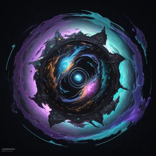 Cosmic Yin Yang Cheetahs in Surreal Oil Painting