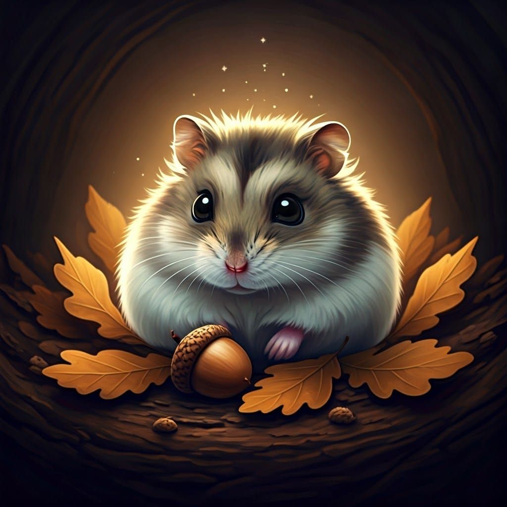 a cute hamster died of old age