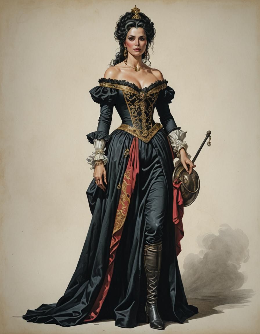 Female Swashbuckler Epeist in Vivid Colors