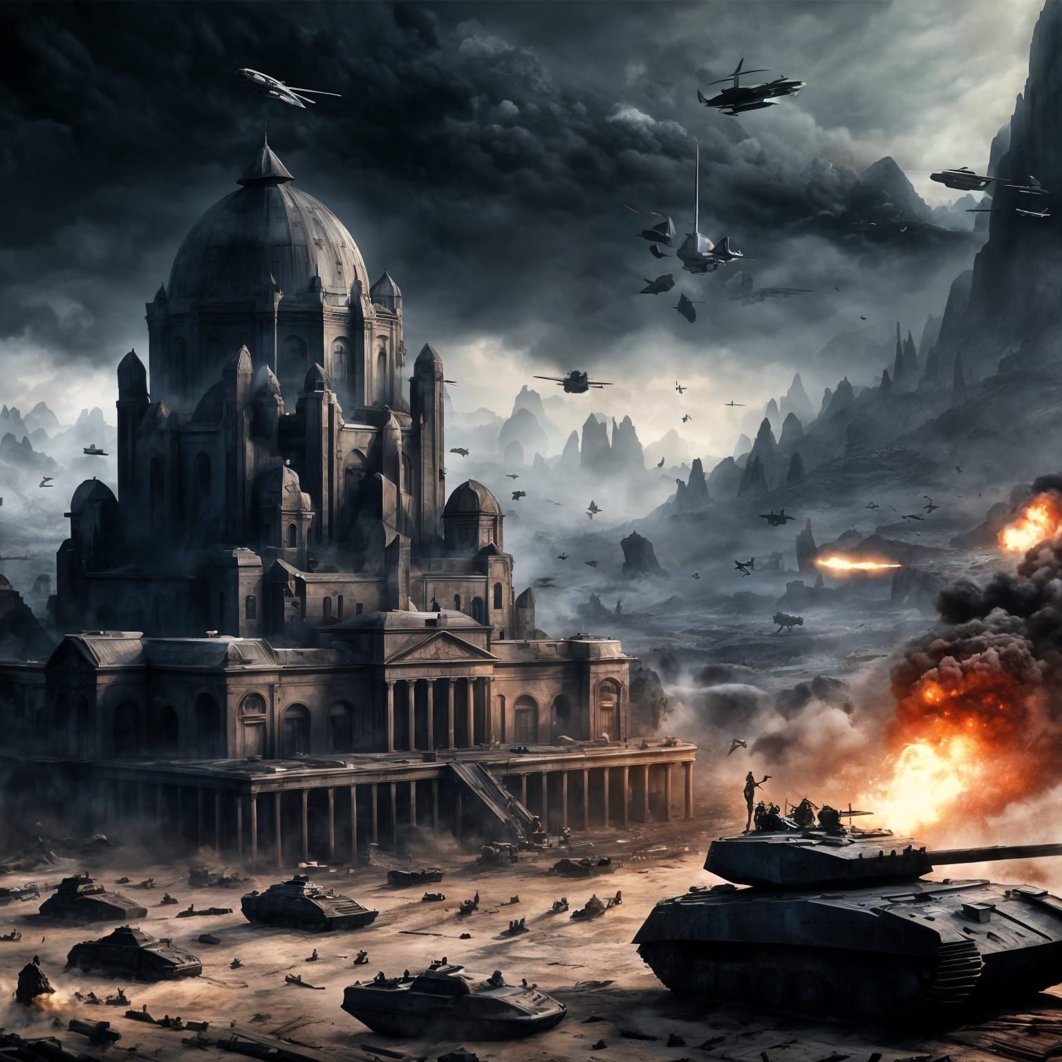 Epic Cinematic War Scene in Age of Icons