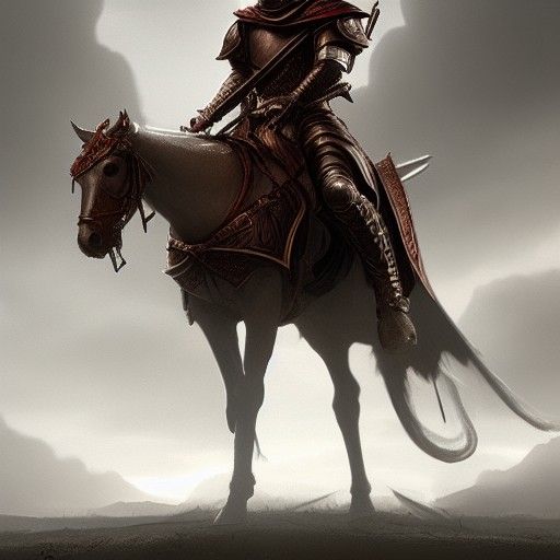 Epic Rose Knight Digital Matte Painting