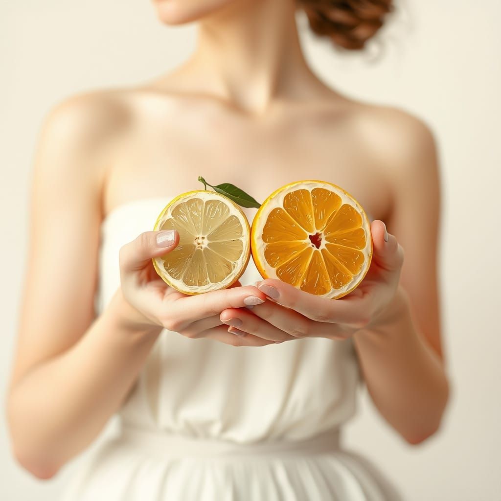 Elegant Botanical Still Life in Ivory Background