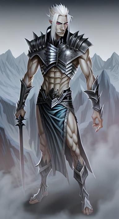 Icy Demon Portrait: Platinum Blond Wight