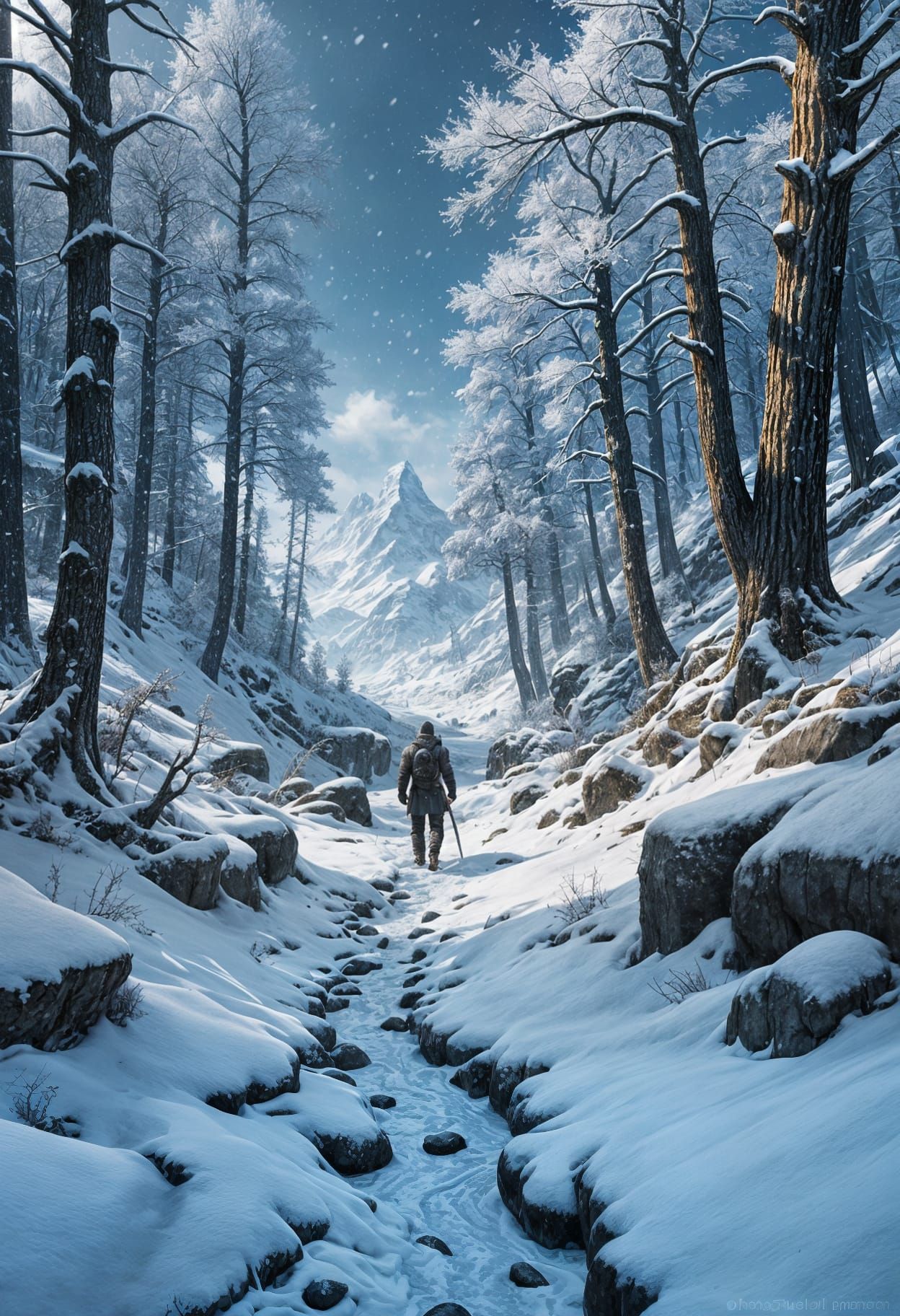 Epic Winter Landscape: MMORPG Gaming Graphics