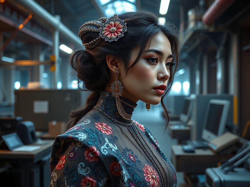 Elegant High Fashion Ideas in Industrial Setting
