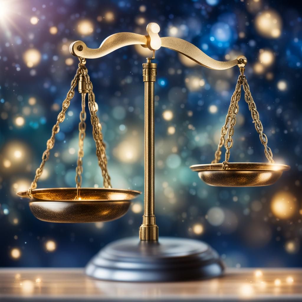 Scales of Justice in space.