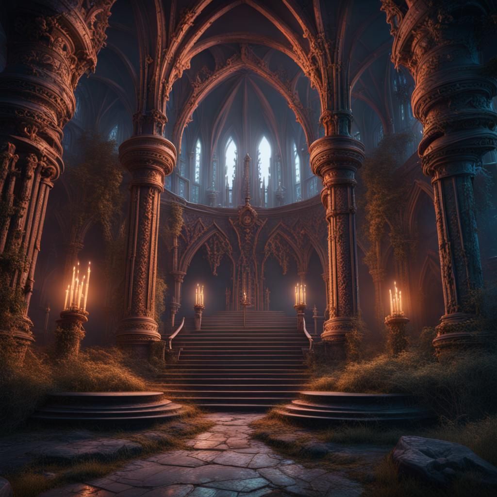 Detailed Mana Crypt Fantasy Concept Art
