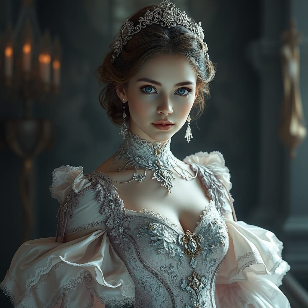 Enchanting Princess in a Fantasy Landscape