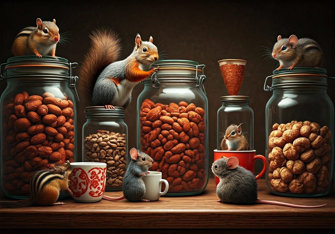 Chaotic Kitchen Larder Overrun by Rodents