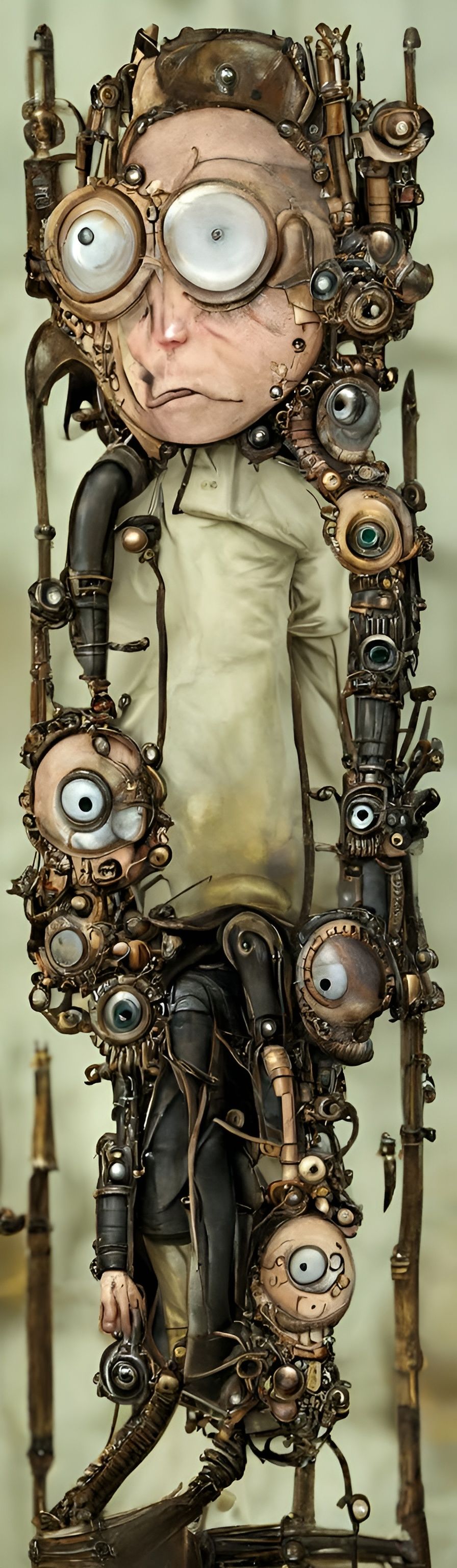 Steampunk Eldritch Biomechanical Morty Smith