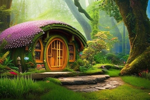 Lush Hobbit Home in Fairycore Style