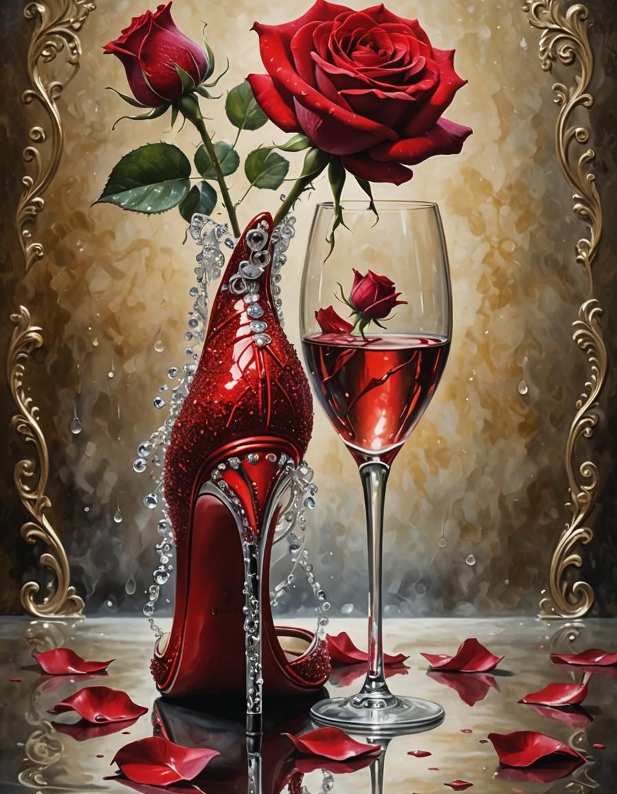 Romantic Rose and Glass Stilettos Cover Art