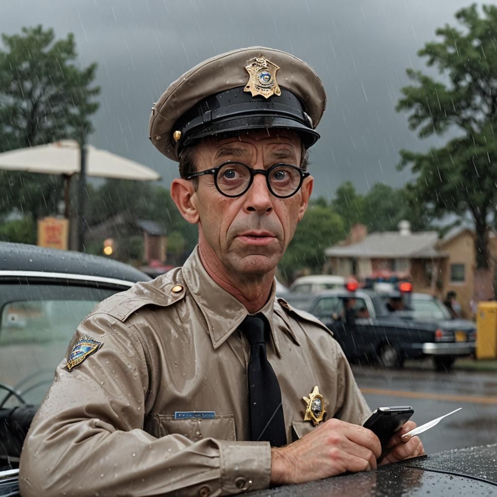 Barney Fife on a Rainy Day: 1960s Sitcom Photography