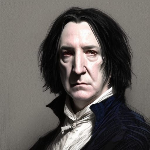 Young Severus Snape in Gothic Horror Style