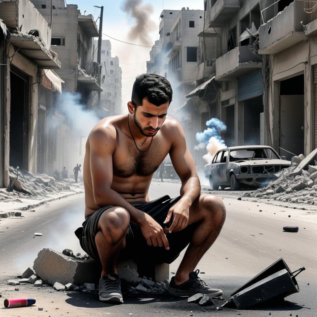 Disturbing Scene: Palestinian Man Held at Gunpoint in Gaza