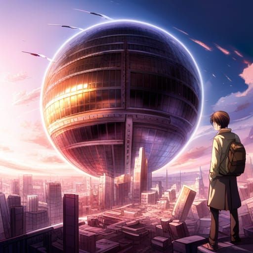 Post-Apocalyptic World Encased in Glass Sphere