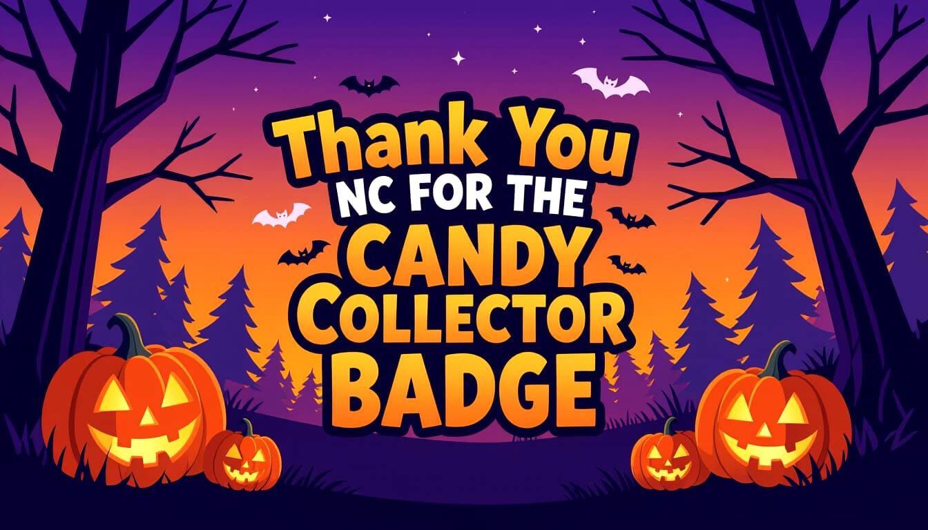 Halloween Forest Scene with Festive Text