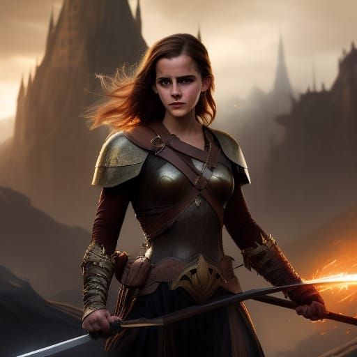 Fierce Amazon Warrior Woman in Dark Fantasy Style