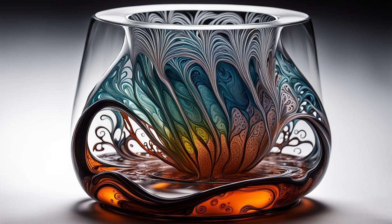 Sinister Etched Glass Contraption by Greg Rutkowski