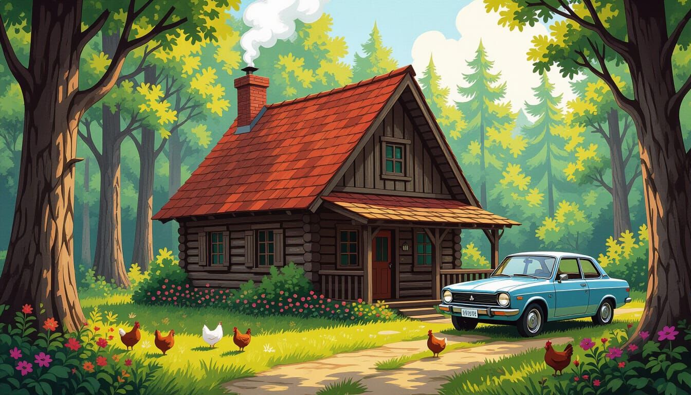 Cozy Cottage in Lush Forest Garden