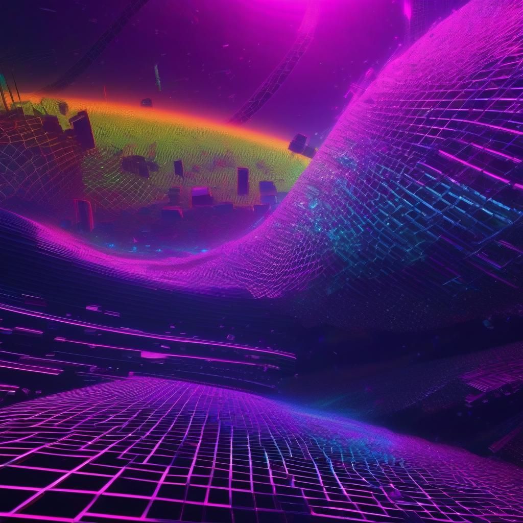 Mandelbrot Fractal in 3D Cyberpunk Style