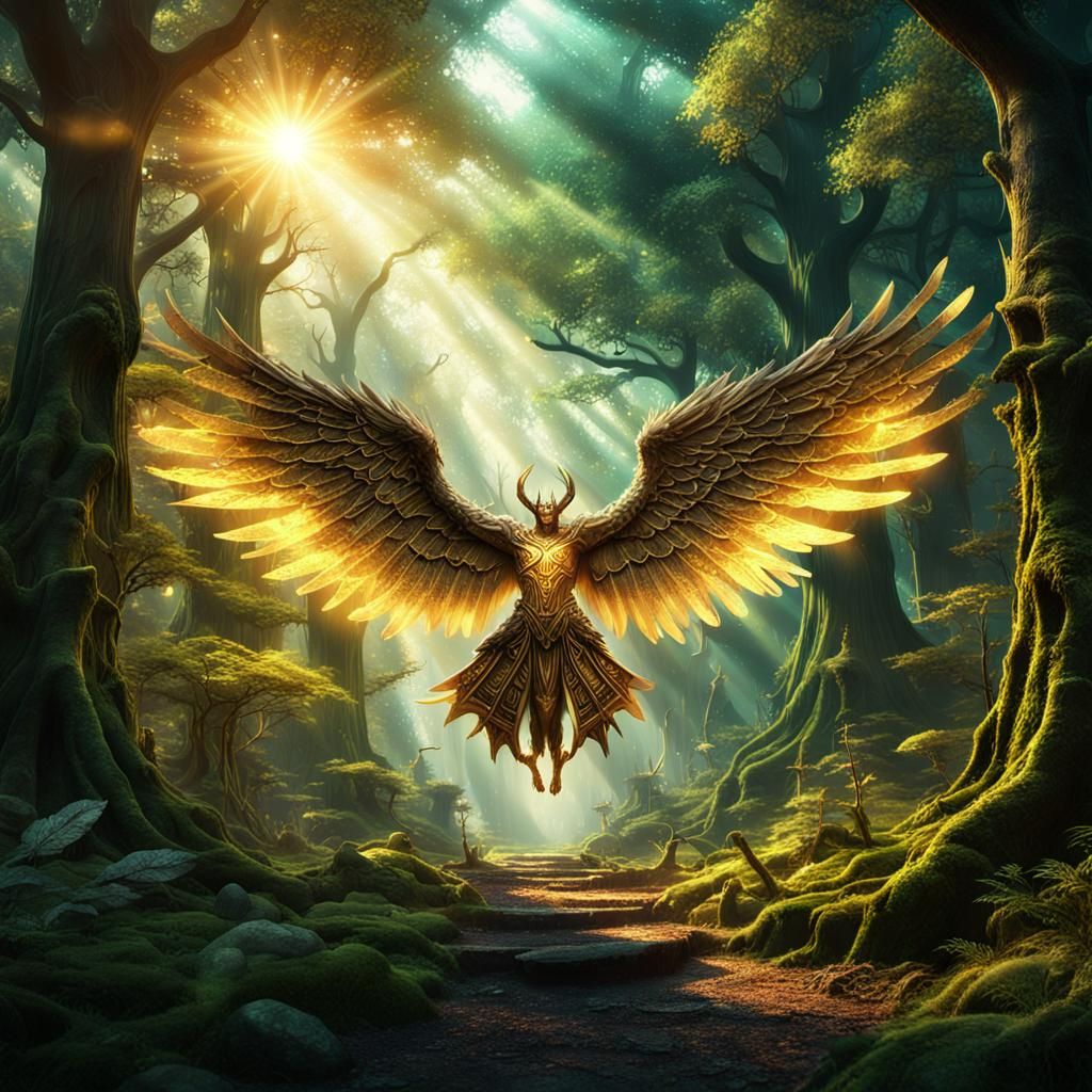 Digital Fantasy Masterpiece with SuperBitcoin in Ancient For...