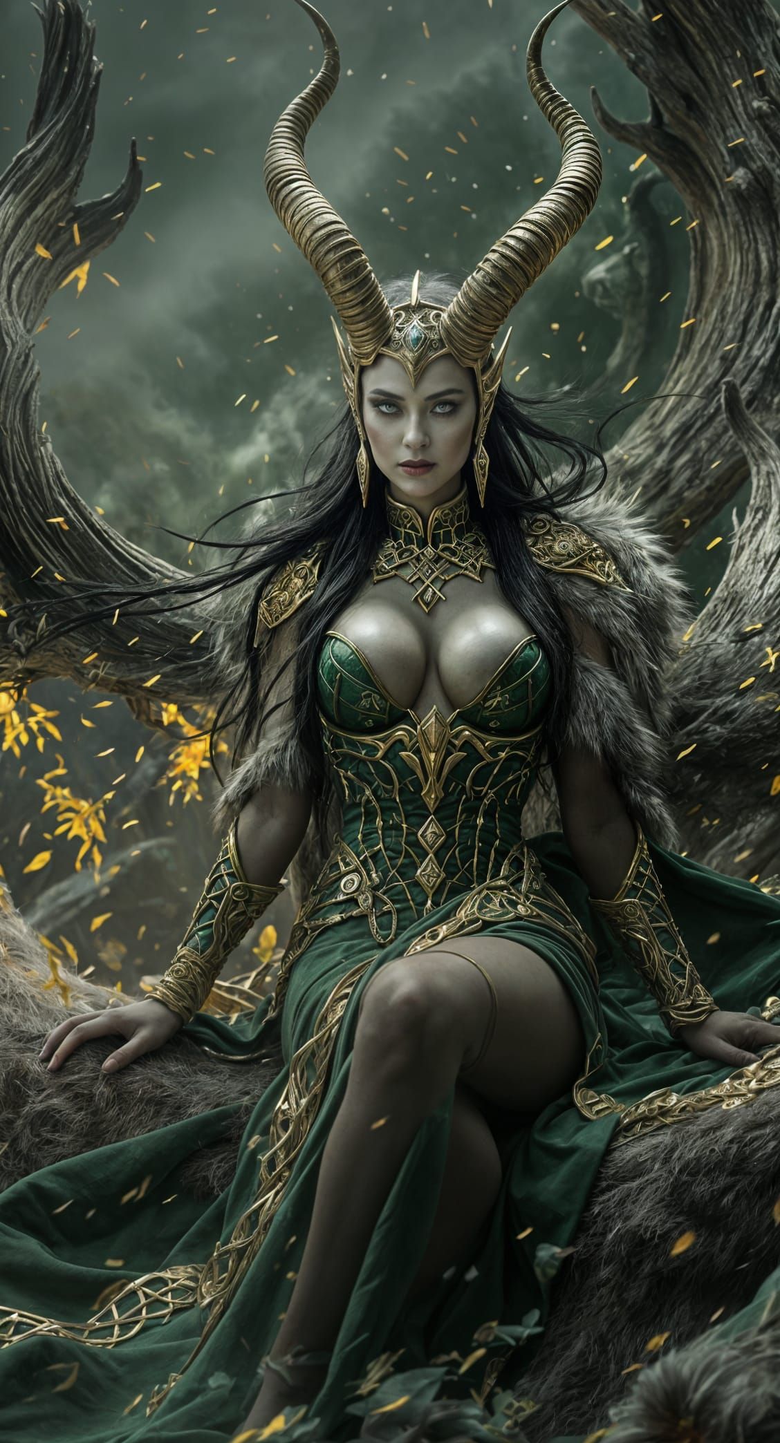 Elegant Lady Loki: Regal Trickster Deity