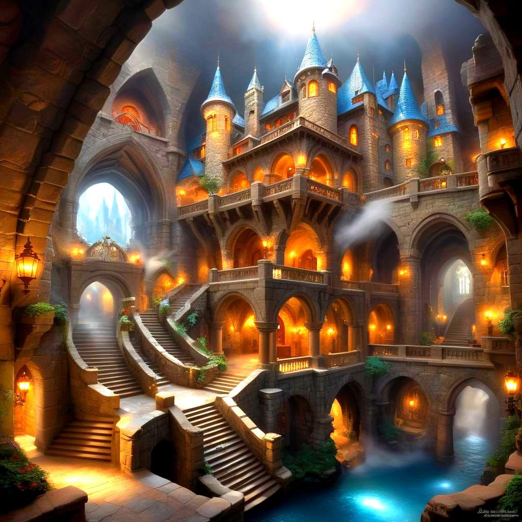 Superhero Headquarters Underground Schematic in Black and Wh...