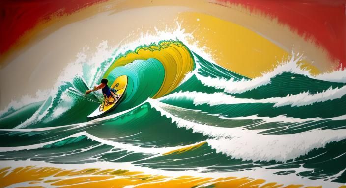 Abstract Realism Reggae Masterpiece in Bauhaus Style