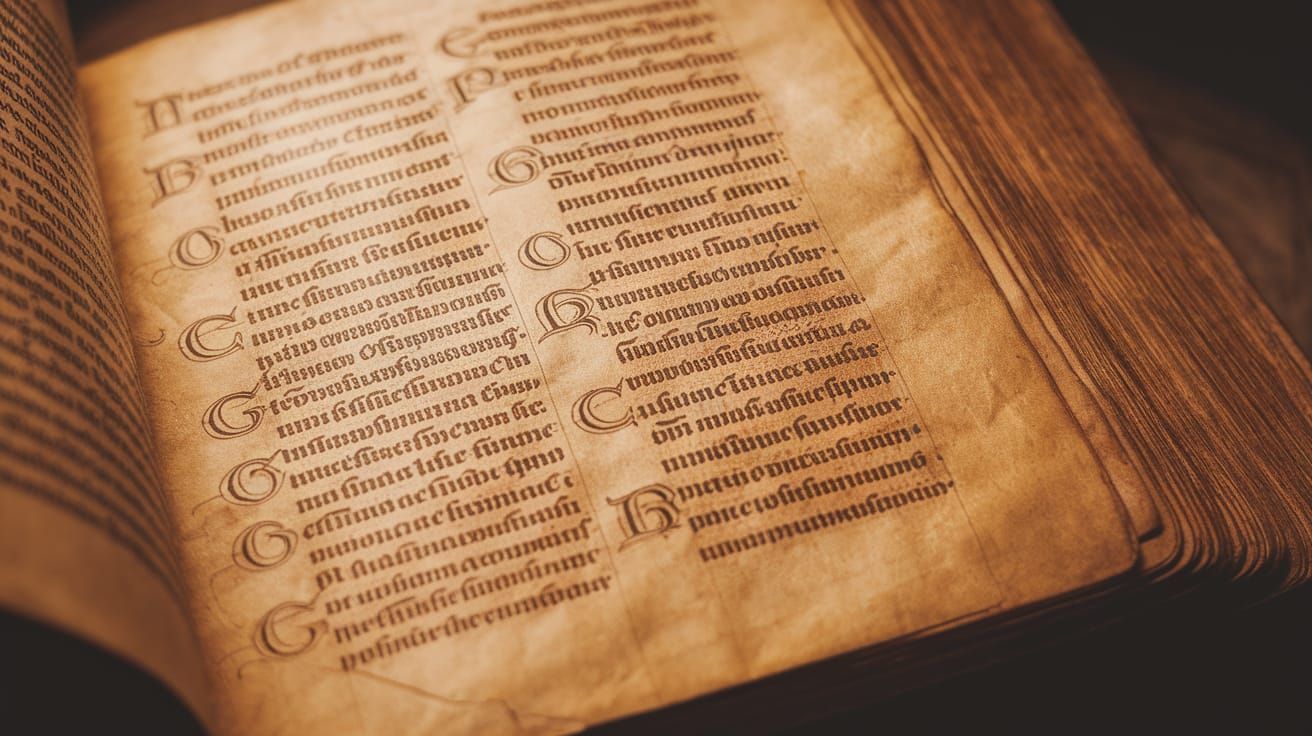 Golden Leaf from Ancient Manuscript