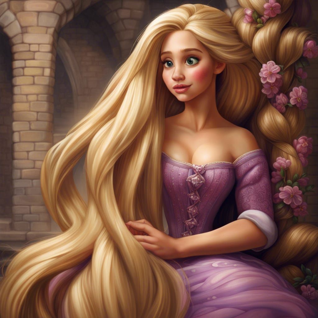 Hyperrealistic Rapunzel Portrait