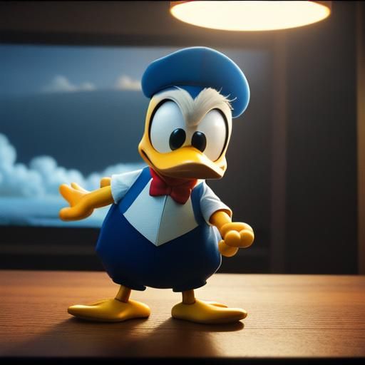 Cinematic Donald Duck Film Still