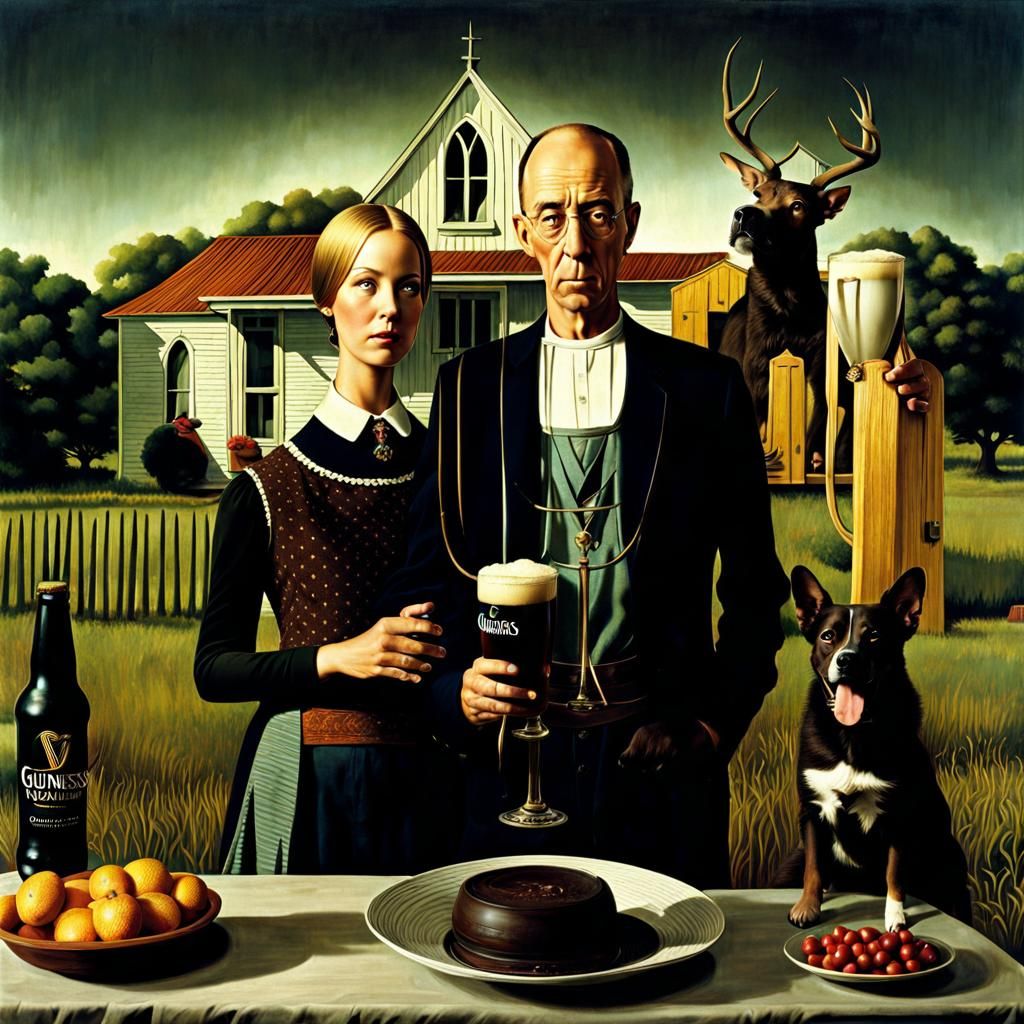 American Gothic Guinness beer