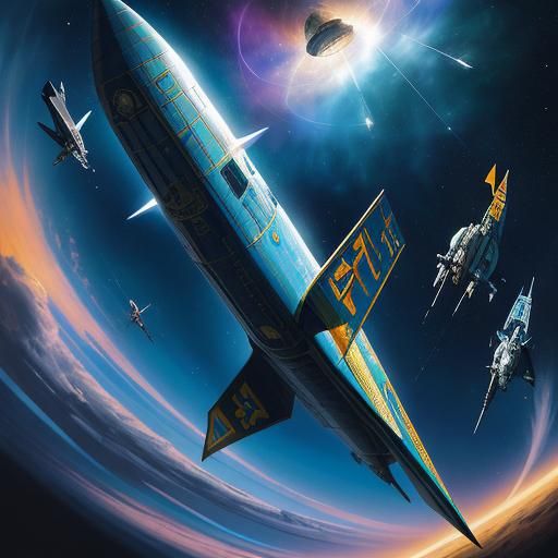 Surreal Space Rocket in Dali Style, Hyperrealistic