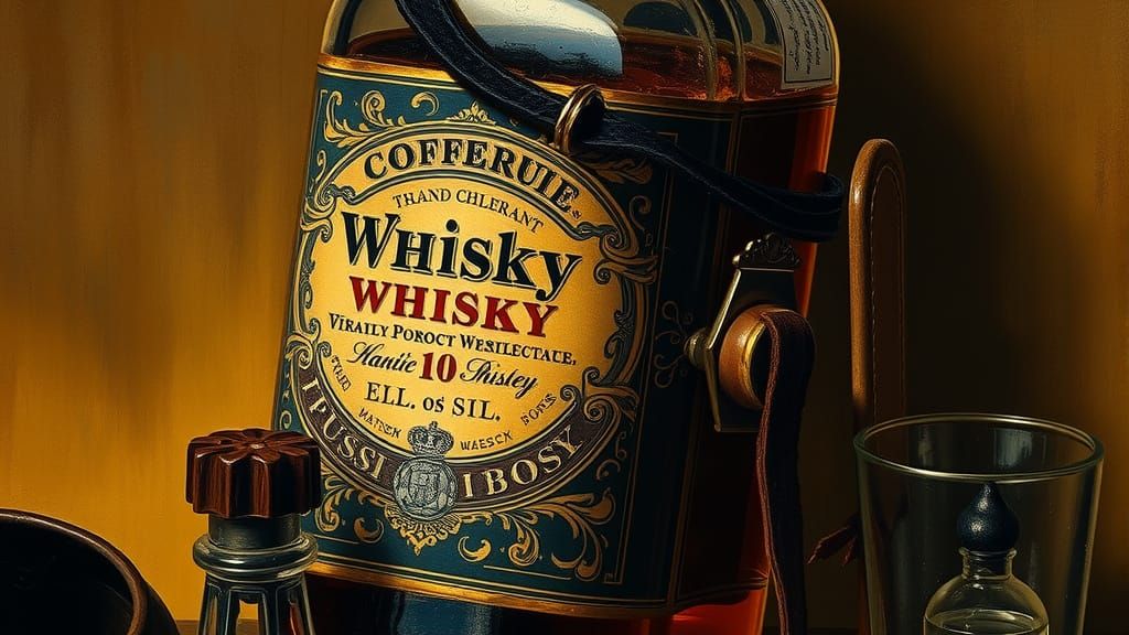 Ornate Whisky Bottle in Renaissance Style